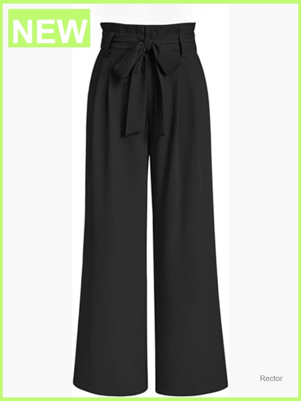Wide Leg Dress Pants High Waisted Paperbag Trousers with Belt